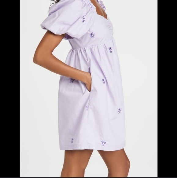 Anthropologie Lavender Puff Sleeve Dress - Picture 15 of 15
